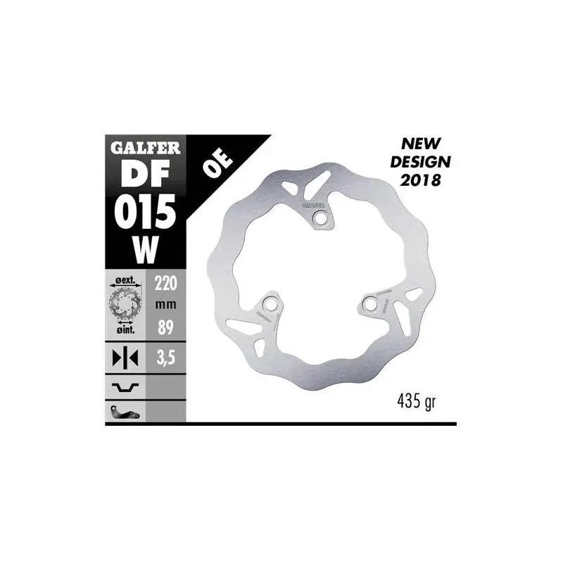 Disco freno moto Galfer Wave fijo 220x3.5mm DF015W