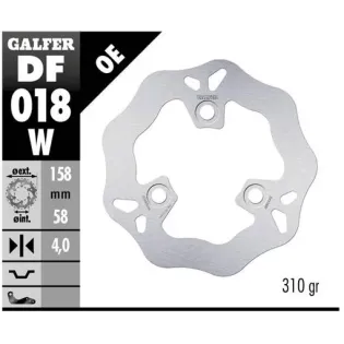 Disco freno moto Galfer Wave fijo 158x4mm DF018W