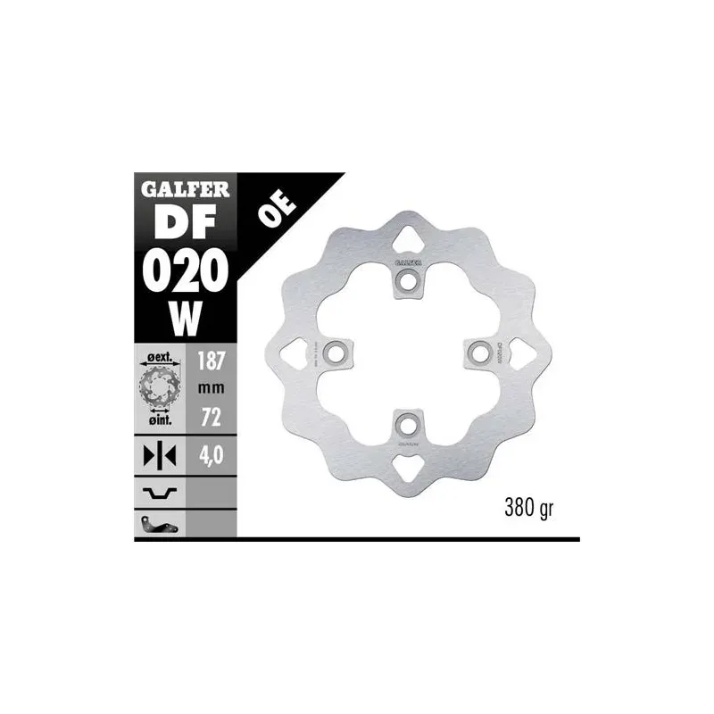 Disco freno moto Galfer Wave fijo 187x4mm DF020W
