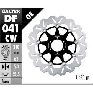 Disco freno moto Galfer flotante Wave completo 310