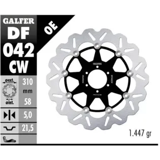 Disco freno moto Galfer flotante Wave completo 310
