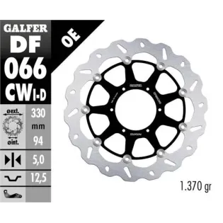 Disco freno moto flotante Galfer Wave 330x5m DF066