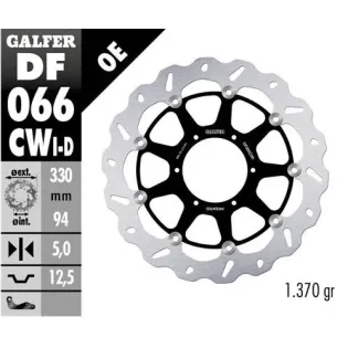 Disco freno moto flotante Galfer Wave 330x5m DF066