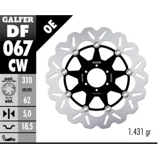 Disco freno moto Galfer flotante Wave completo 310