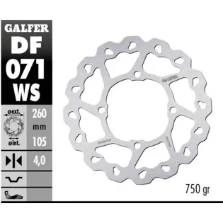 Disco freno moto moto Galfer Wave fijo 260x4.2mm D