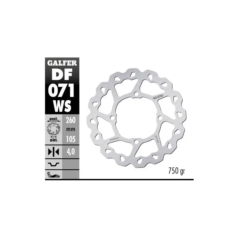 Disco freno moto moto Galfer Wave fijo 260x4.2mm D