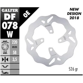 Disco freno moto Galfer Wave Ondulado DF078W