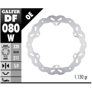 Disco freno moto Galfer Wave fijo 320x5mm DF080W