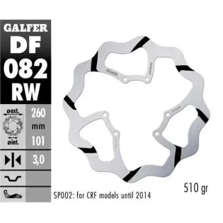 Disco freno moto Galder Wave fijo 260X3mm DF082RW