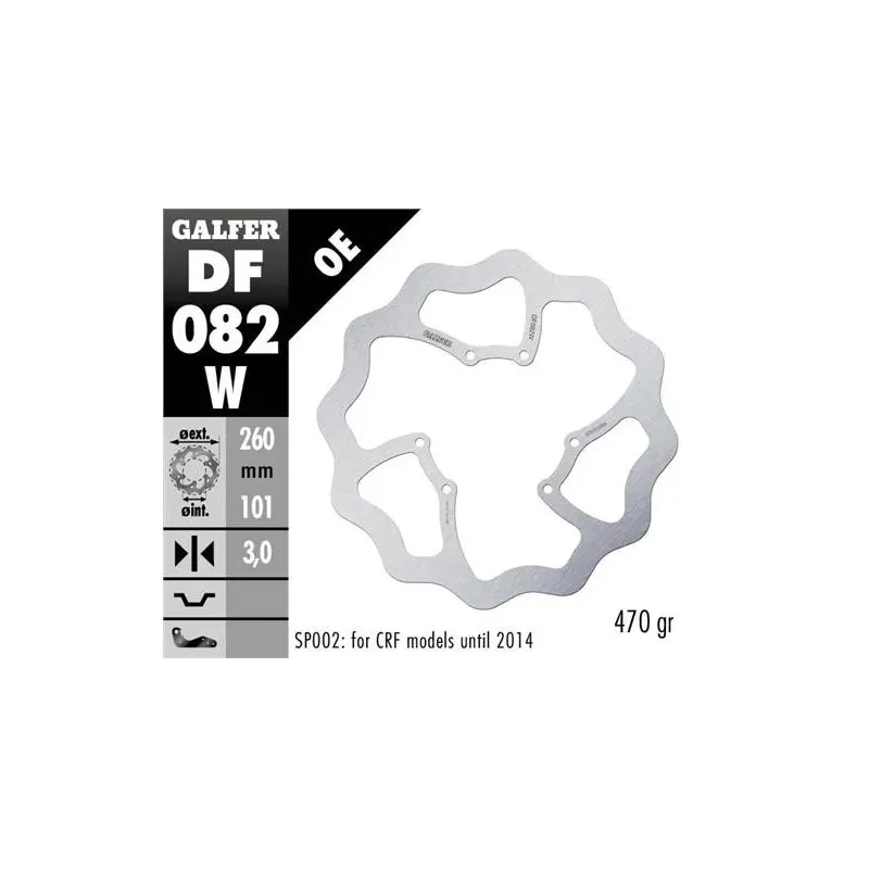 Disco freno moto Galfer Wave fijo 260x3mm DF082W