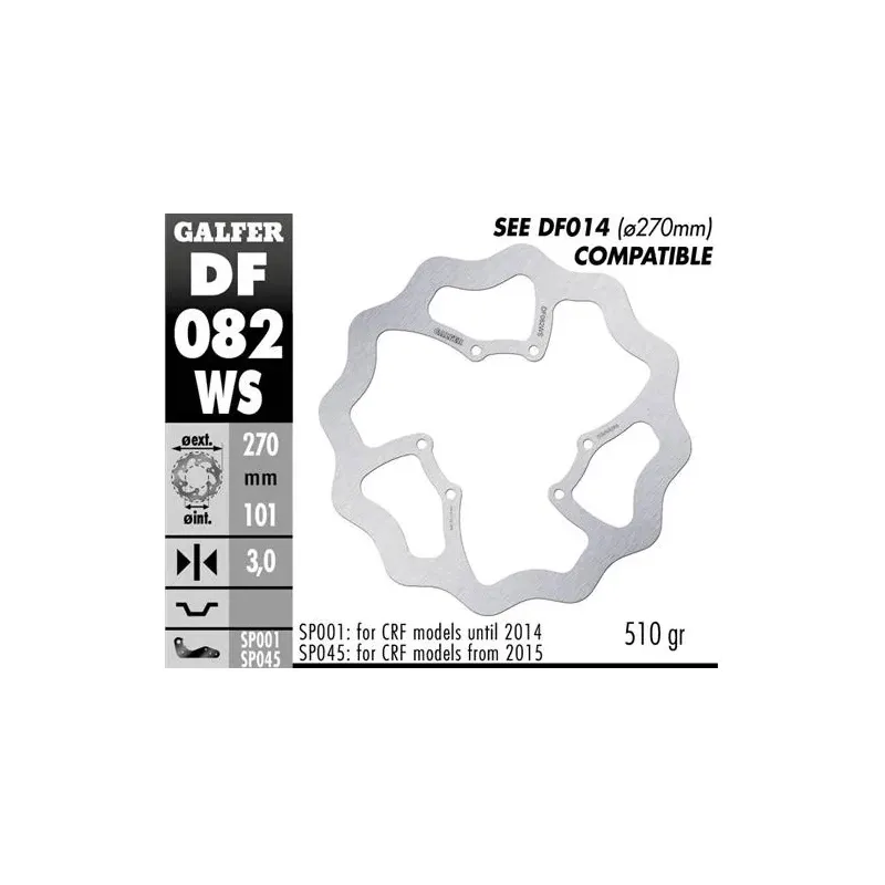 Disco freno moto moto Galfer Wave fijo 270x3mm DF0