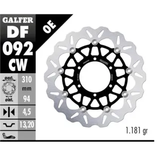 Disco freno moto Galfer flotante Wave completo 310