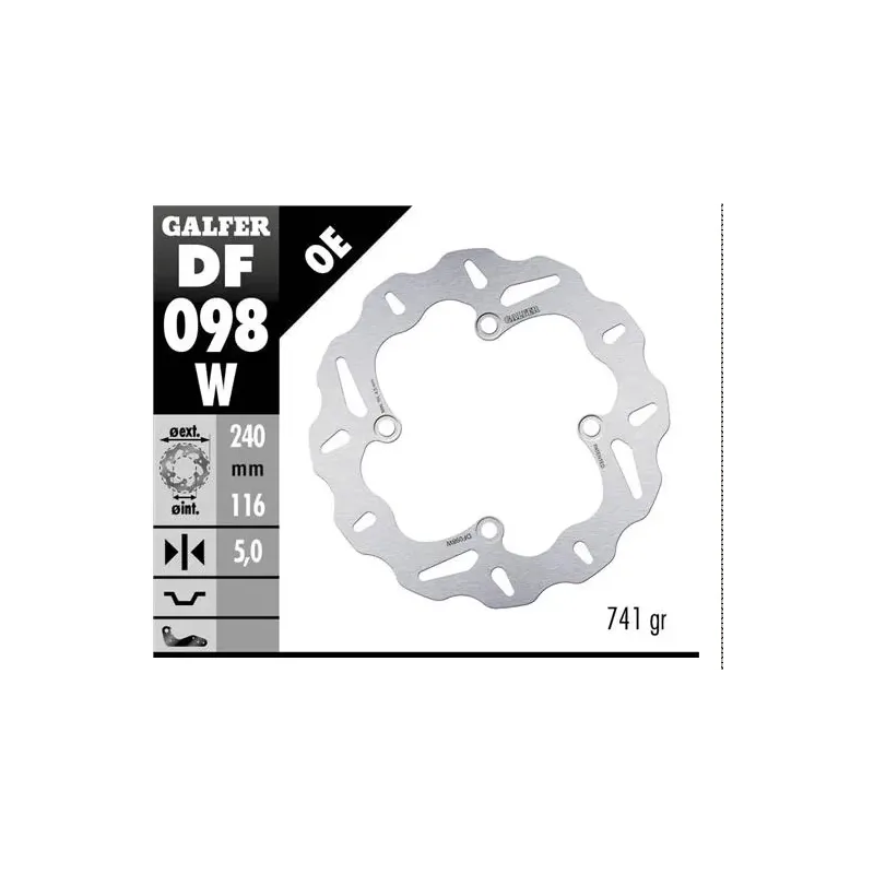 Disco freno moto Galfer Wave fijo 240x5mm DF098W