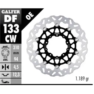 Disco freno moto Galfer flotante Wave completo 310