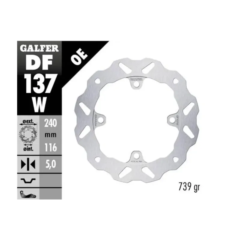 Disco de freno Trasero Honda CBR 600RR Galfer  DF137W