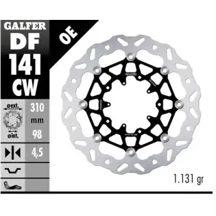 Disco freno moto Galfer flotante Wave completo 310