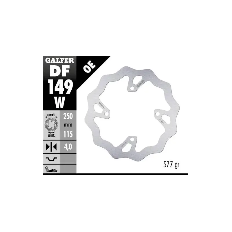 Disco freno moto Galfer Wave fijo 250x4mm DF149W