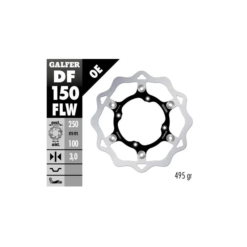 Disco freno moto Galfer Wave flotante 250x3mm DF15