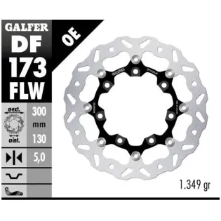 Disco freno moto Galfer Wave flotante 300x5mm DF17