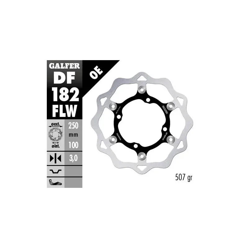 Disco freno moto Galfer Wave flotante 250x3mm DF18