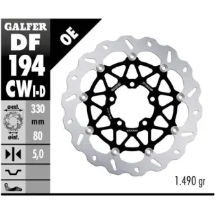 Disco freno moto flotante Galfer Wave 330x5mm DF19