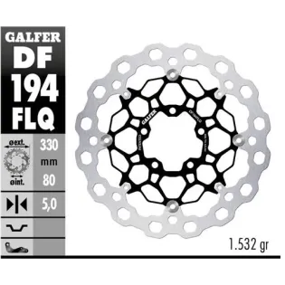 Disco freno moto flotante Galfer Qubic 330x5mm DF1