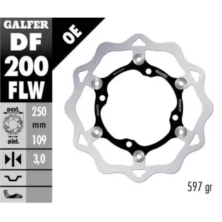 Disco freno moto Galfer Wave flotante 250x3mm DF20