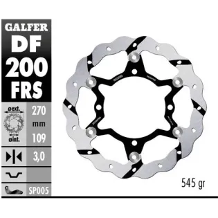 Disco freno moto flotante Galfer Wave 270x3mm DF20