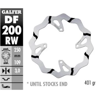 Disco freno moto Galder Wave fijo 250X3mm DF200RW