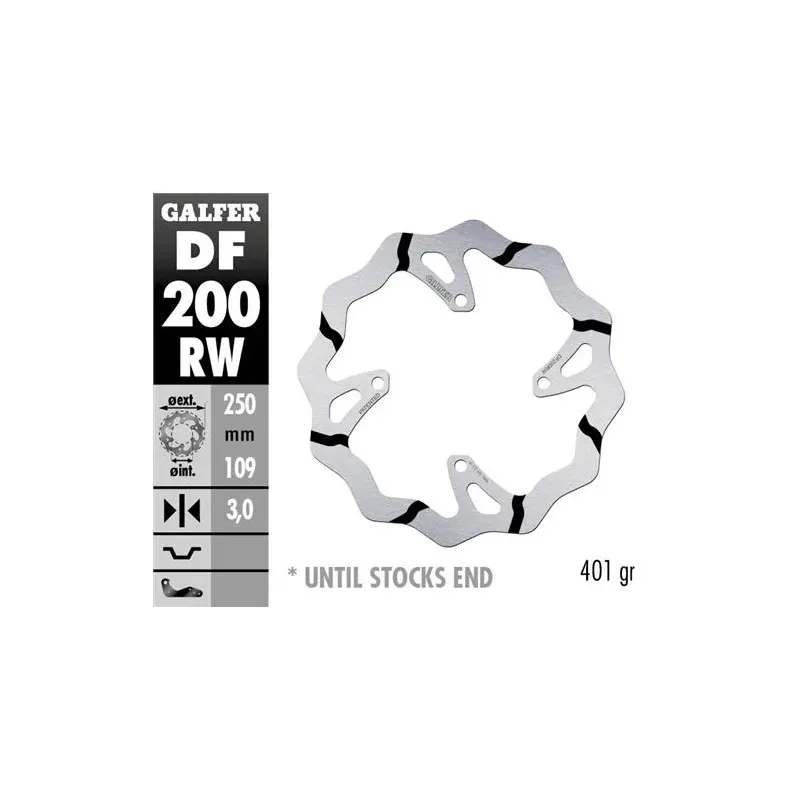 Disco freno moto Galder Wave fijo 250X3mm DF200RW