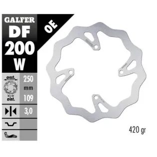 Disco freno moto Galfer Wave fijo 250x3mm DF200W