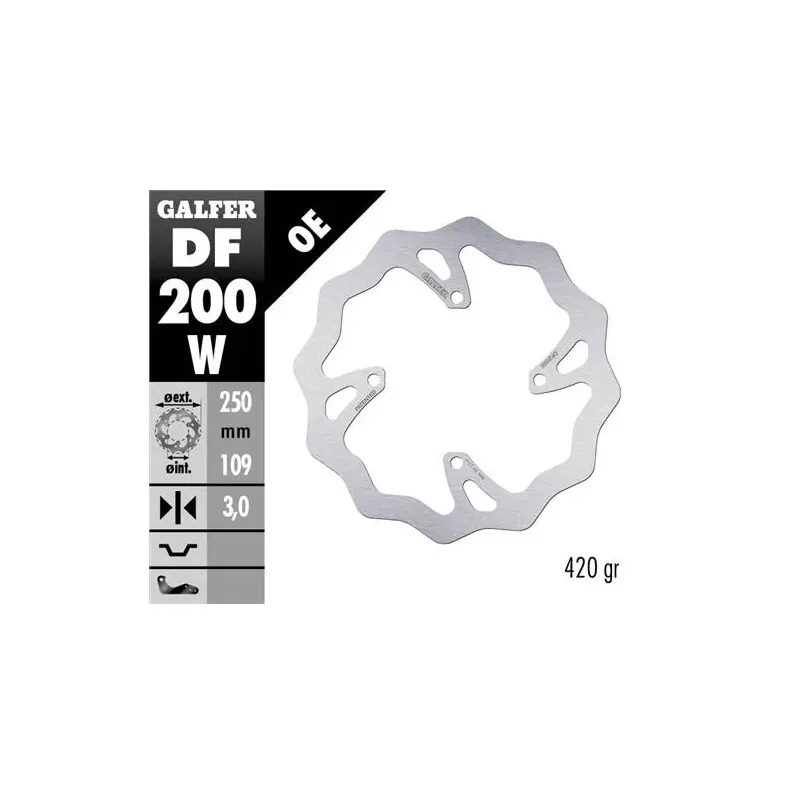 Disco freno moto Galfer Wave fijo 250x3mm DF200W