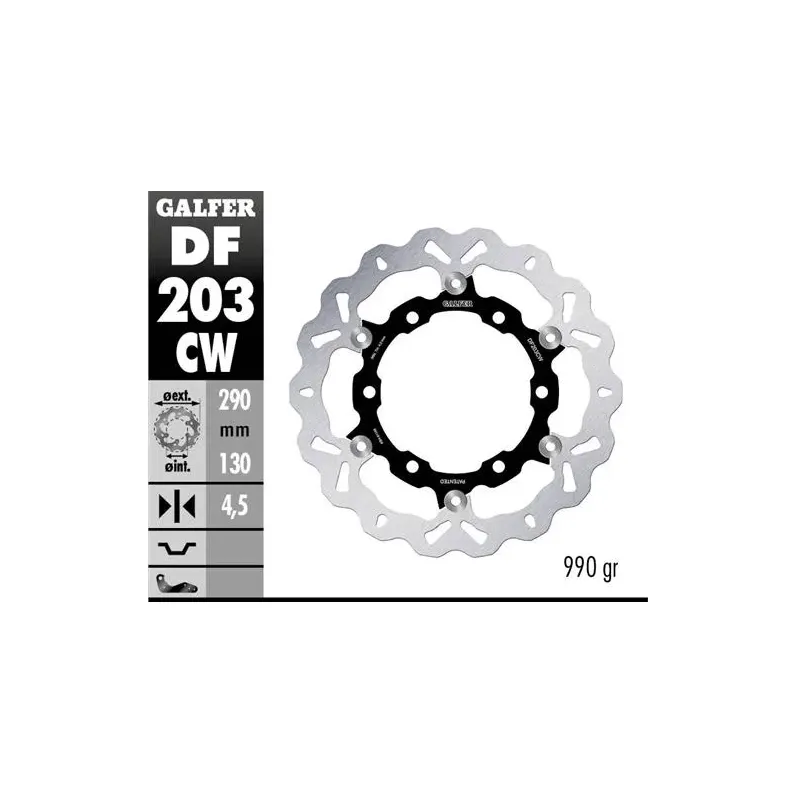 Disco freno moto Galfer flotante Wave completo 290