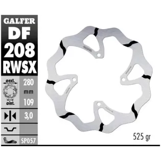 Disco freno moto Galfer Wave fijo   280X3M DF208RW