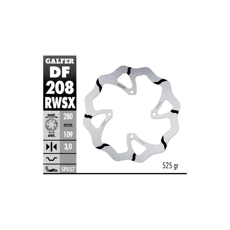 Disco freno moto Galfer Wave fijo   280X3M DF208RW