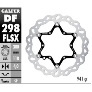 Disco de freno delantero flotante yamaha YZ DF298FLSX 