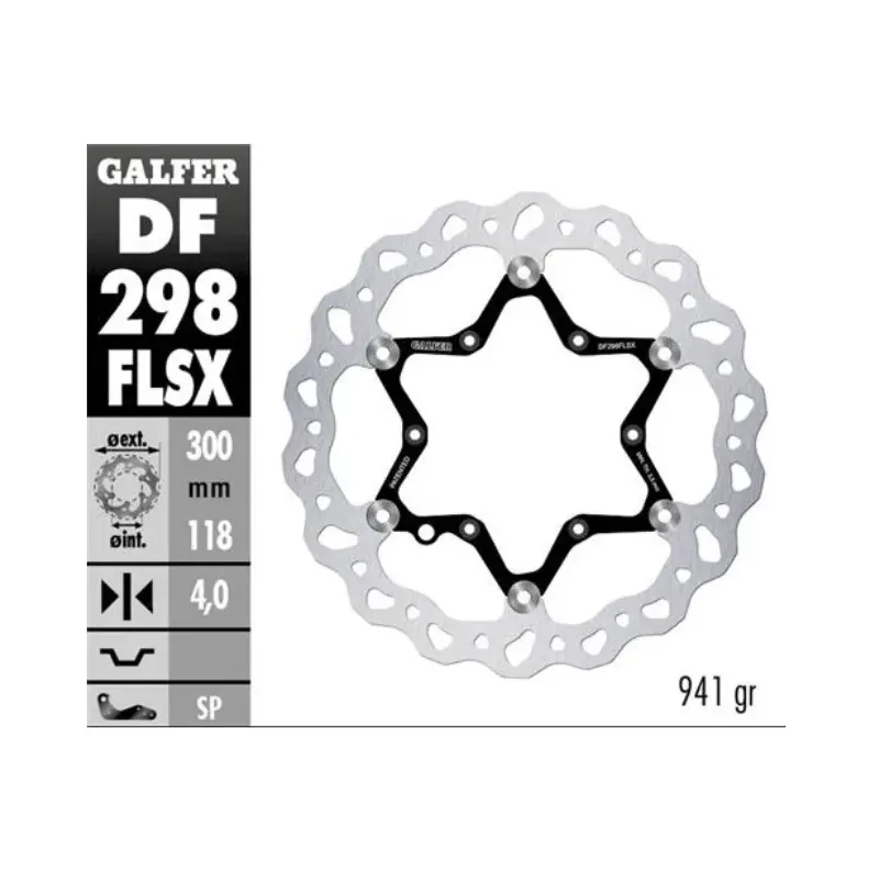 Disco de freno delantero flotante yamaha YZ DF298FLSX 