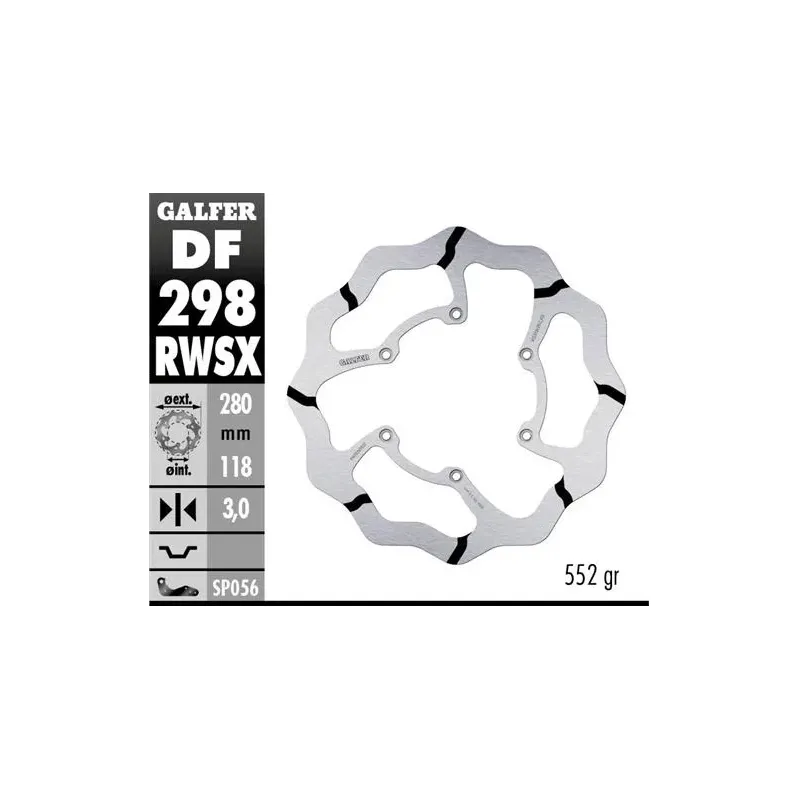Disco freno moto flotante Galfer Wave DF298RWSX