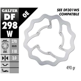 Disco freno moto Galfer Wave fijo 270x3mm DF298W