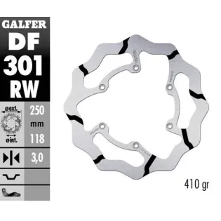 Disco freno moto Galder Wave fijo 250X3mm DF301RW