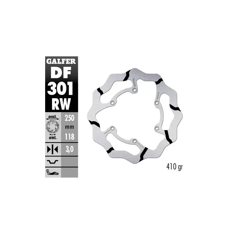 Disco freno moto Galder Wave fijo 250X3mm DF301RW