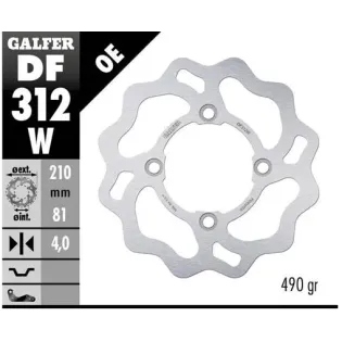 Disco freno moto Galfer Wave fijo 210x4mm DF312W