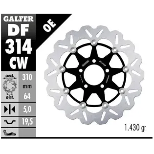 Disco freno moto Galfer flotante Wave completo 310