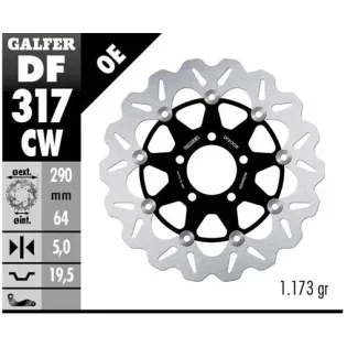 Disco freno moto Galfer flotante Wave completo 310