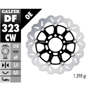 Disco freno moto Galfer flotante Wave completo 310