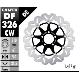 Disco freno moto Galfer flotante Wave completo 310