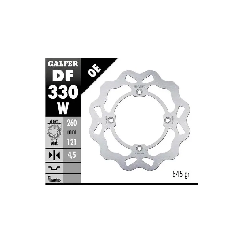 Disco freno moto Galfer Wave fijo 260x4.5mm DF330W