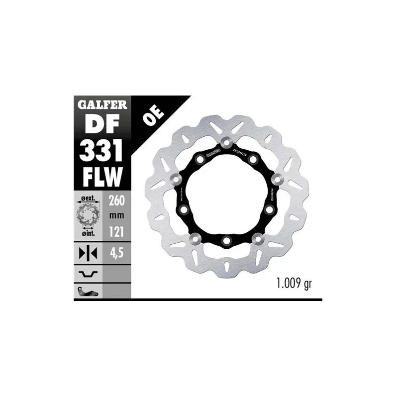 Disco freno moto Galfer Wave flotante 260x4.5mm DF