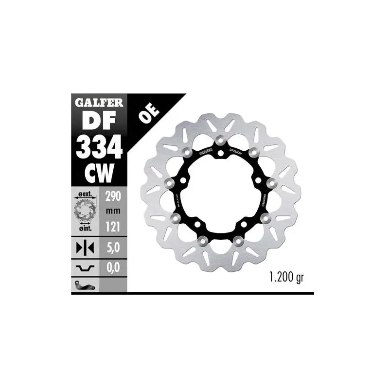 Disco freno moto Galfer Wave flotante completo  DF