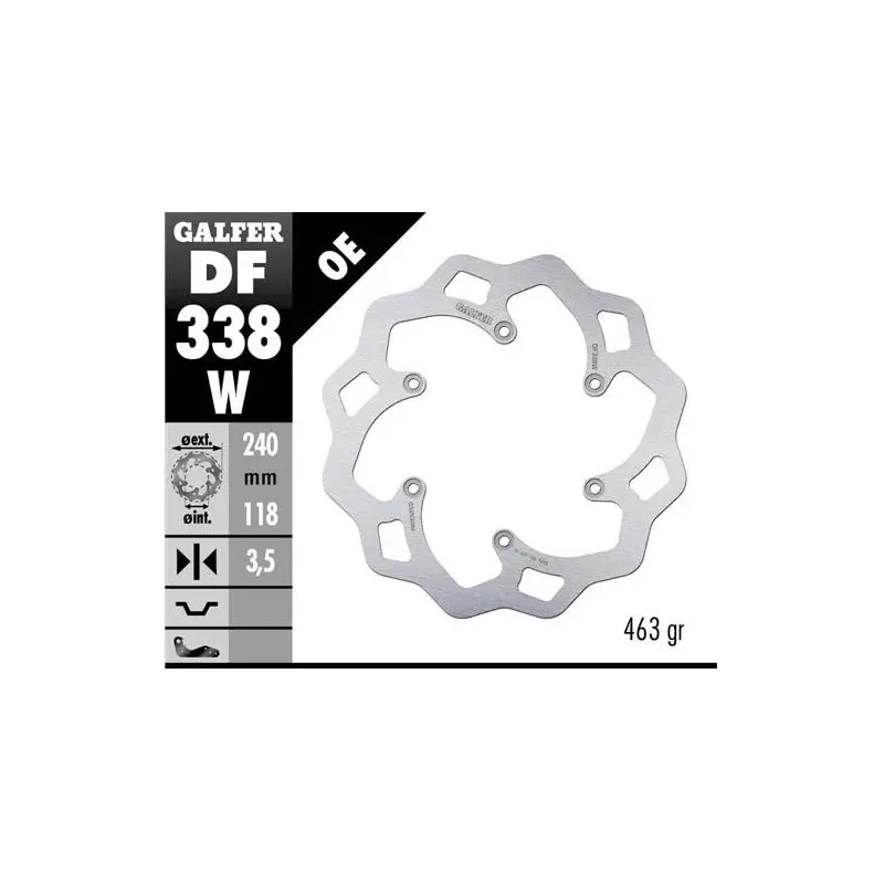 Disco freno moto Galfer Wave fijo 240x3.5mm DF338W